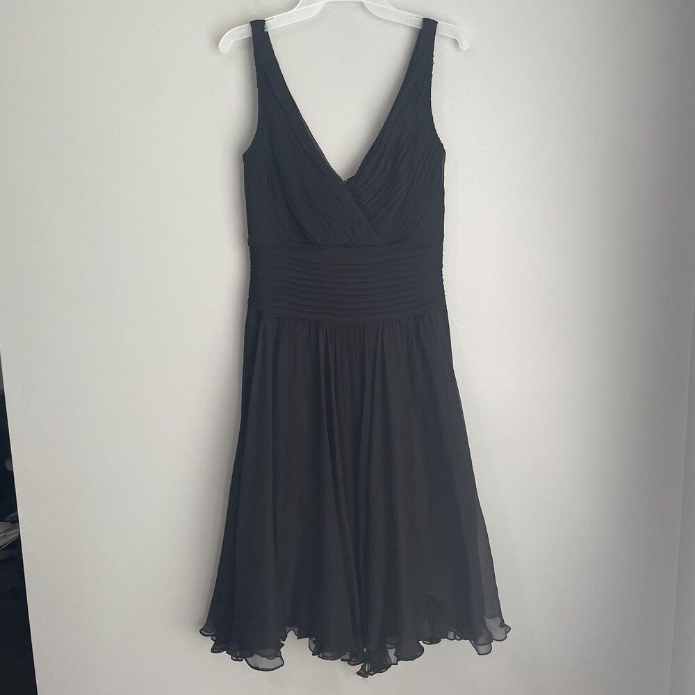 Tadashi Shoji Collection Cocktail Dress Size 10 Pleated Chiffon Special Occasion